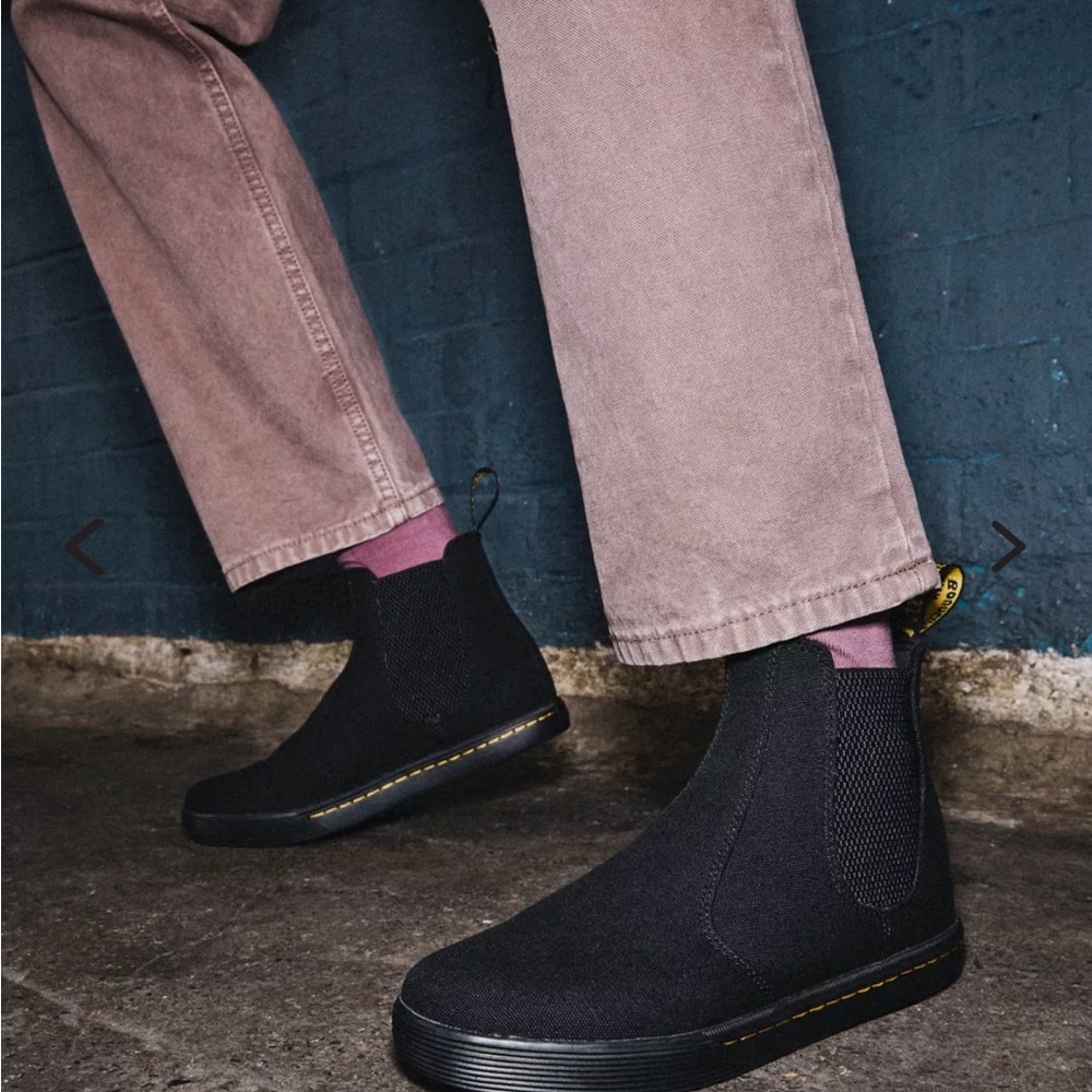 Dr. Martens Black Ankle Boots with Rounded Toe
